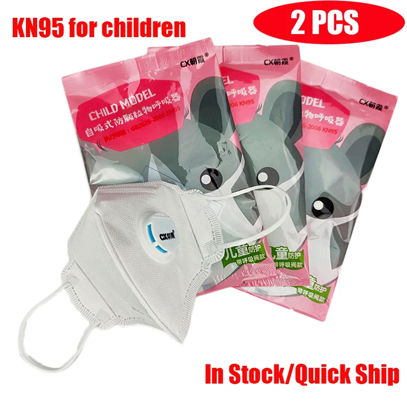 

Fast Delivery KN95 N95 Mask Child Mask with Valve Dust Masks Anti-Fog FFP3 Breathing Face Safety Masks Children Protective Mask