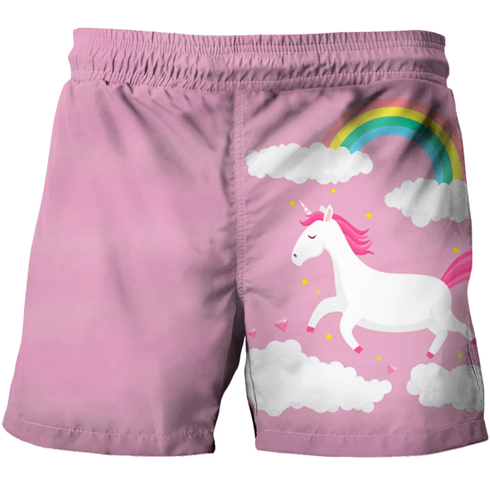 Одежда с единорогом для мальчиков и девочек 100% полиэстер детская одежда летние