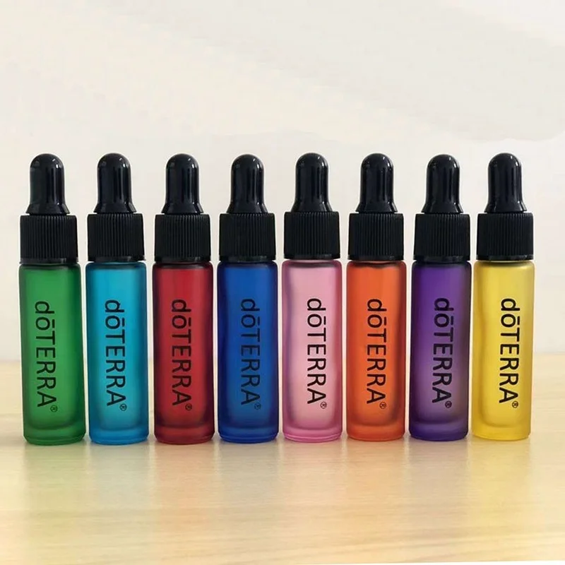 

Essential Oil Storage 10ml Color Dropper Bottles Frosted Glass Sub-bottles for Doterra Essential Oil Sample Perfume Empty Vials