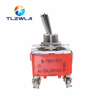 

10pcs E-TEN1221 4 Pin SPST 4 Terminal ON-OFF 15A 250V Toggle Switch TEN1221