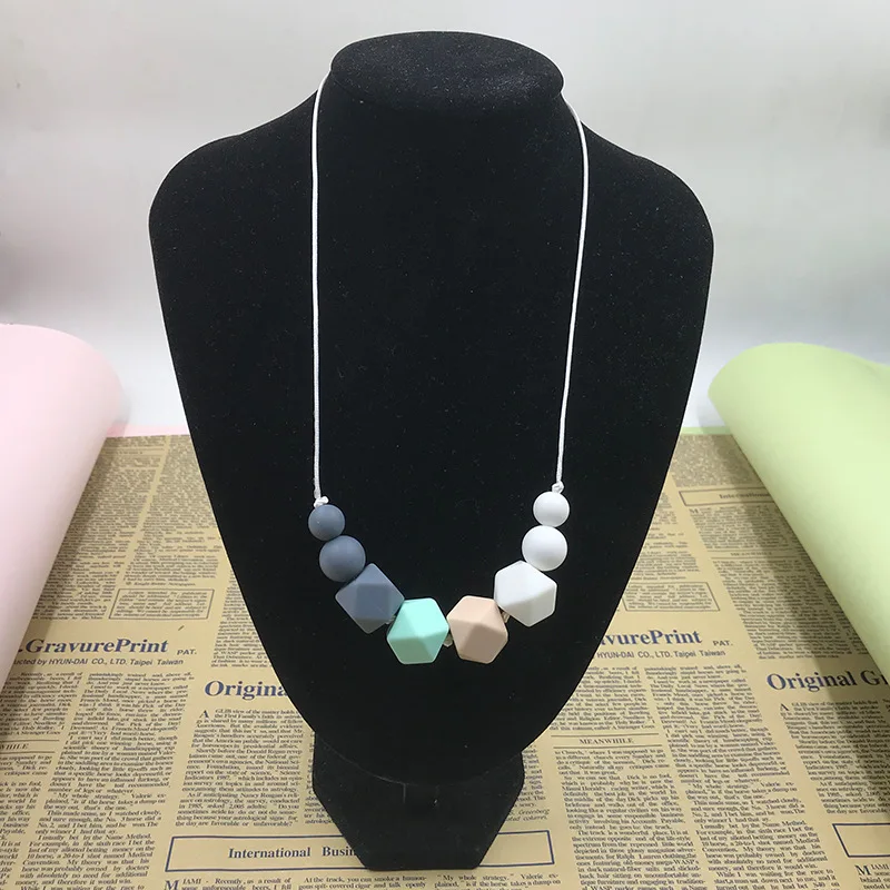 Imebaby Baby Products Silicone Necklace DIY Beads Necklace Bracelet Baby Childen's Rodents Food Grade Silicone Teething Toys