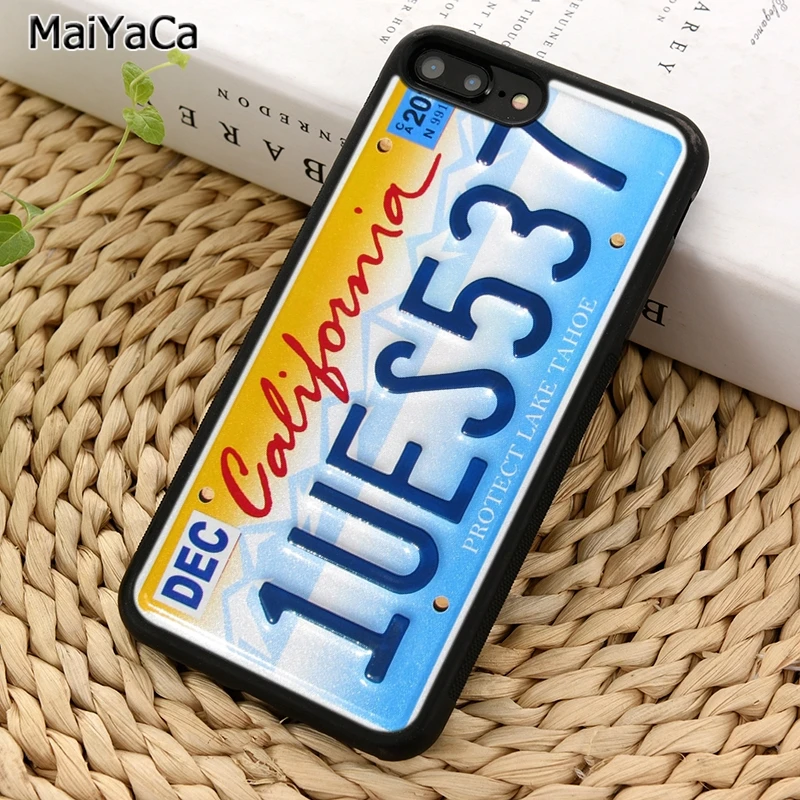 MaiYaCa США номерной знак чехол для телефона iPhone X XR XS 11 12 13 Pro MAX 5 6 6S 7 8 Plus Samsung Galaxy S7edge S8