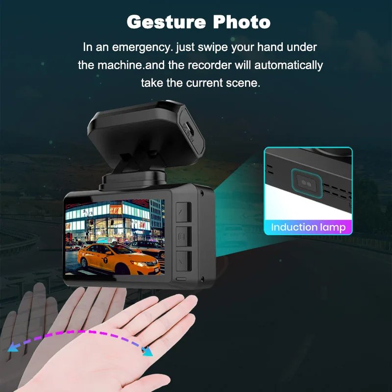 4K WIFI Dash Cam Ultra HD GPS Track Car DVR 3840*2160P Gesture Photo Super Night Vision Camera Video Recorder Phone Connection