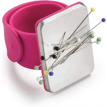 7 Colors Sewing Pincushion Wrist Hand Magnetic Needle Pad Safety Pin Cushion Storage Apparel Pin Holder Sewing Supplies 1