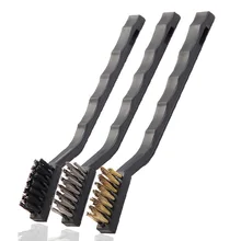 Комплект из 3 предметов проволочная щетка 7-дюймовый мини чистящие средства для удаления ржавчины промышленный ремесла Зубная щётка Проволока из нержавеющей стали нейлон Прямая с фабрики Se