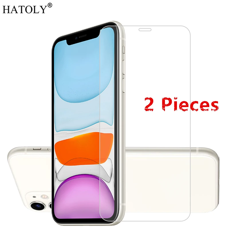 

2PCS For iPhone 11 Glass For iPhone 11 Tempered Glass Film Full Glue Hard Phone Screen Protector Protective Glass for iPhone 11