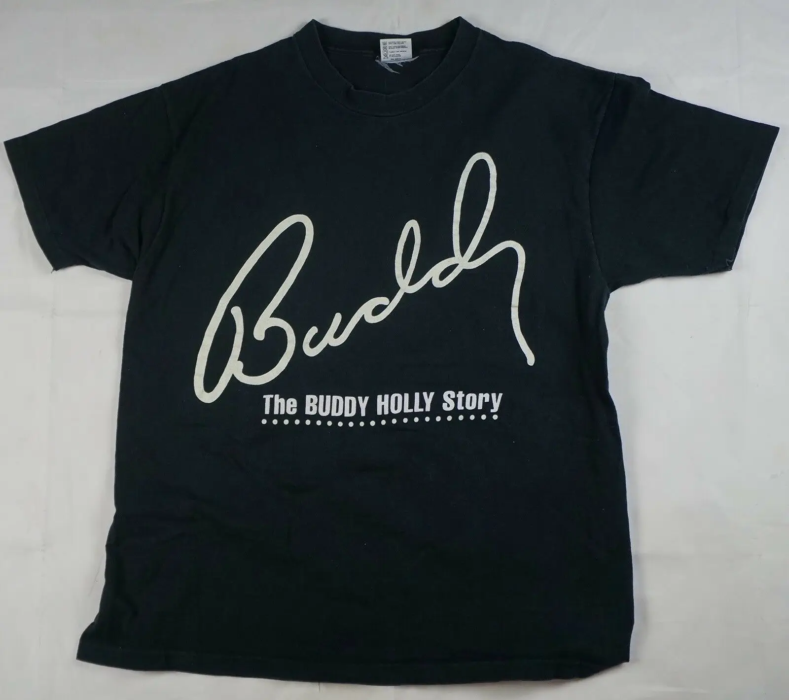 Rare Vintage THE BUDDY HOLLY STORY Rock Movie Gary Busey T Tee Shirt 90s SZ XL |