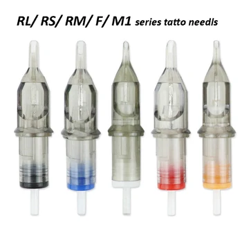 

20pcs Disposable RL/RS/RM/F/M1 series Sterilized Tattoo Cartridge Needle, Liner Shader Makeup Eyebrow Tattoo Pen Machine Supply