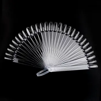 

32 Colors Nail plate Template Plate Sector Shape Palette Nails Polish Color Display Set For Nail Color Choose Design