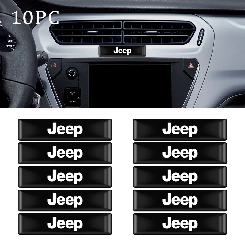 10 шт. декоративные наклейки-эмблемы для JEEP Grand Cherokee Commander Renegade Wrangler Compass |