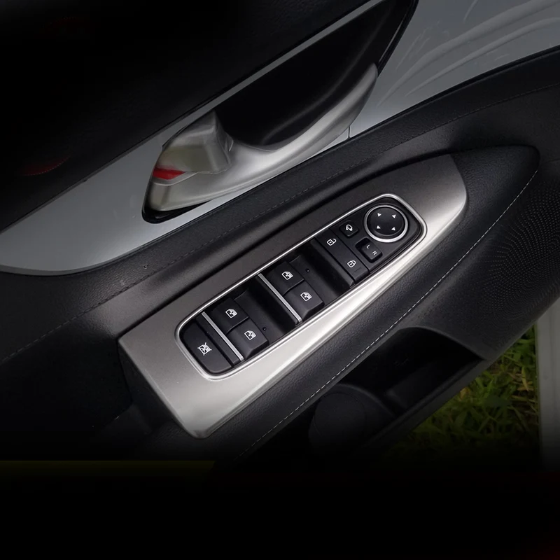 

silver item for KIA carato/forte K3 2019 2020 Glass Lift Switch Panel gear Decorative frame Stainless steel