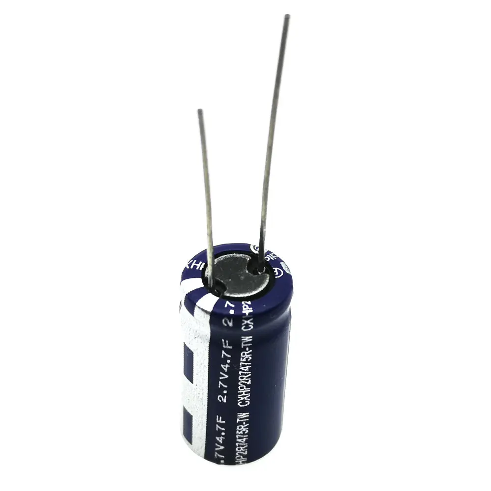 2 шт 2,7 V 2.7V4.7F 2.7V3.3F 3.3F 4.7F Суперконденсатор 10*20 мм фарадный конденсатор с алюминиевой крышкой
