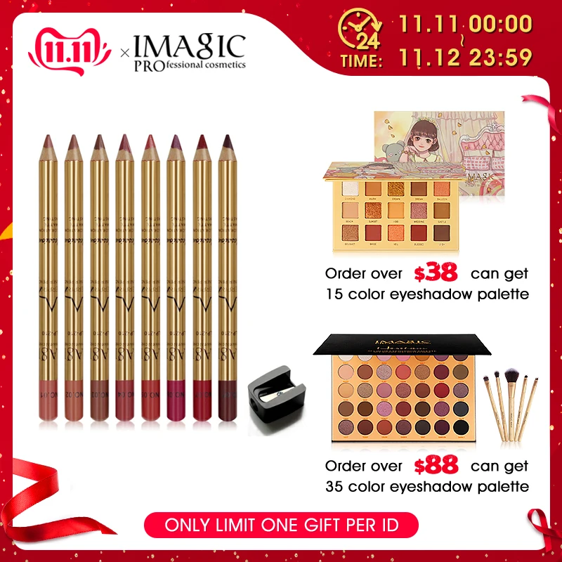 

IMAGIC Brand 8 Colors New Lip Liner Pencil Makeup Set Kit Natural Waterproof Long Lasting Lipliner Pencil Make Up Cosmetics Too