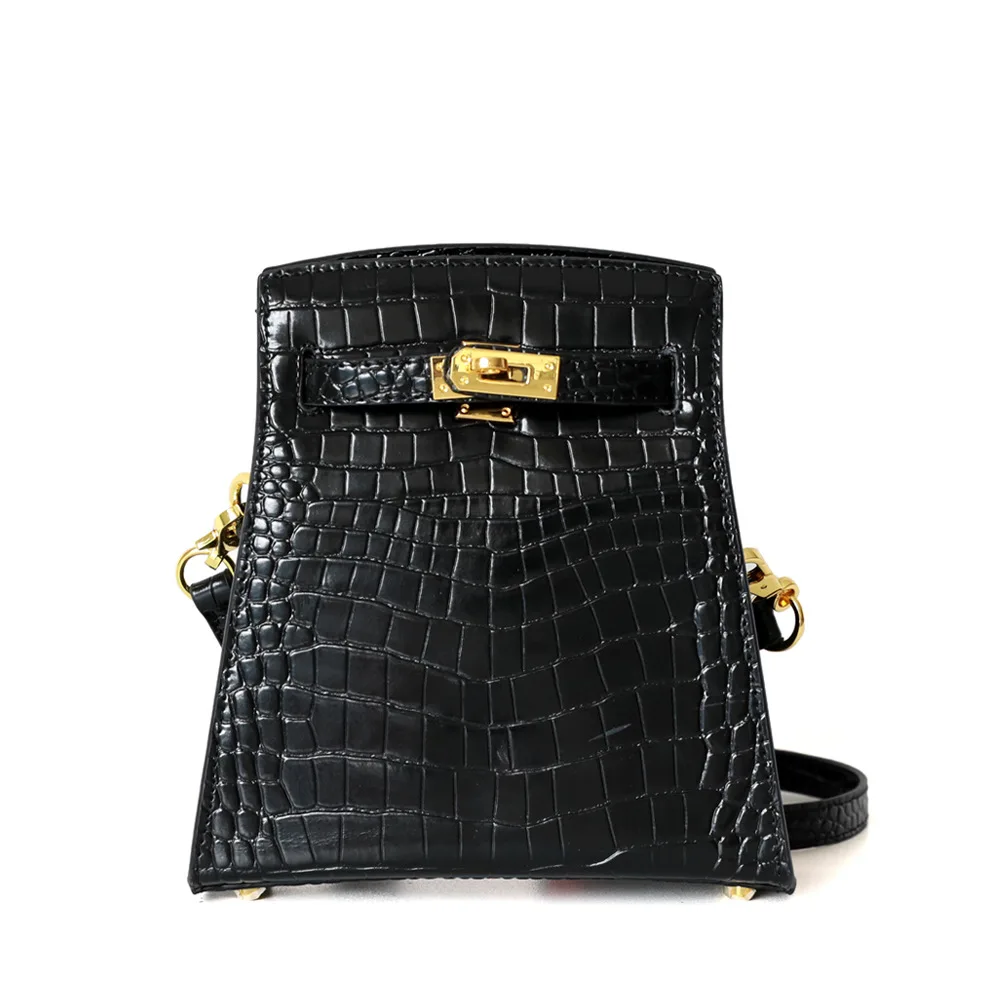 

NEW Style Genuine Leather Crossbody Bags For Women High Quality Cowhide Ladies Hand Bags Fashion Crocodile Pattern Shoulder Bags