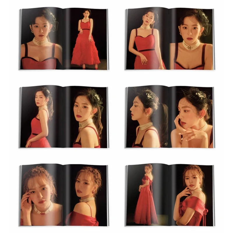 Kpop красный бархатный концертный Мини-фотокнига Мода K-pop красный бархатный фотоальбом коллекция фанатов фотокарт