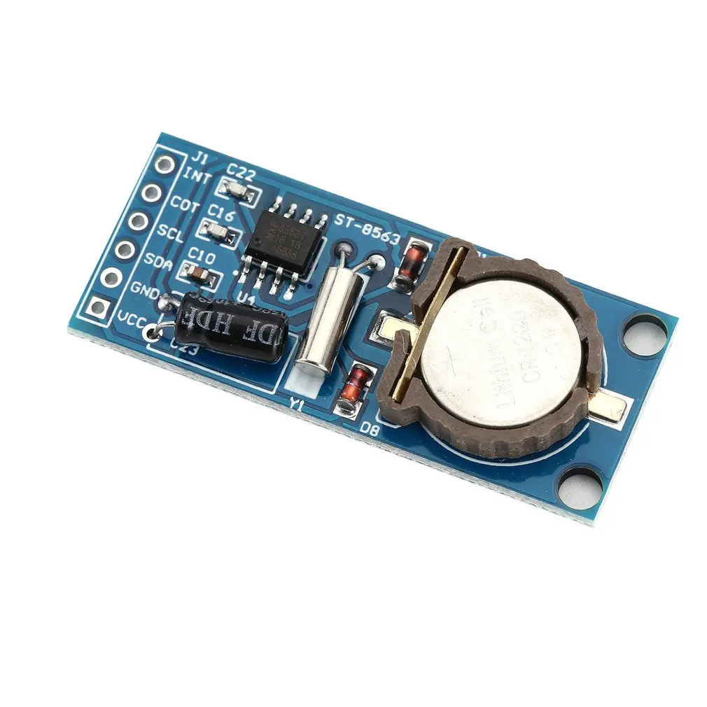 Мини PCF8563T стабильный Низкое энергопотребление Портативный часы в реальном времени RTC доска с 40 мАч батарея для электроники