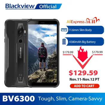 

BLACKVIEW BV6300 3GB+32GB Smartphone 4380mAh Android 10 Mobile Phone 5.7 inch HD Screen NFC IP68 Waterproof Slim Rugged Phone