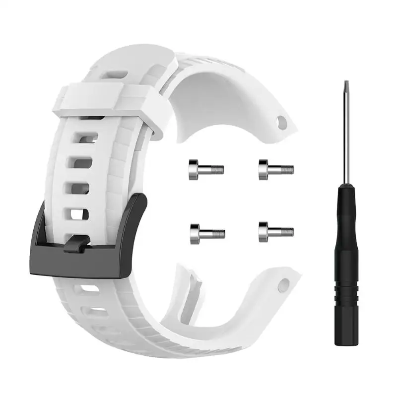 Силиконовый сменный ремешок для часов Простота умеренная мягкость ношение комфорт для Suunto 5 часы ремешок аксессуары для часов - Цвет: Белый