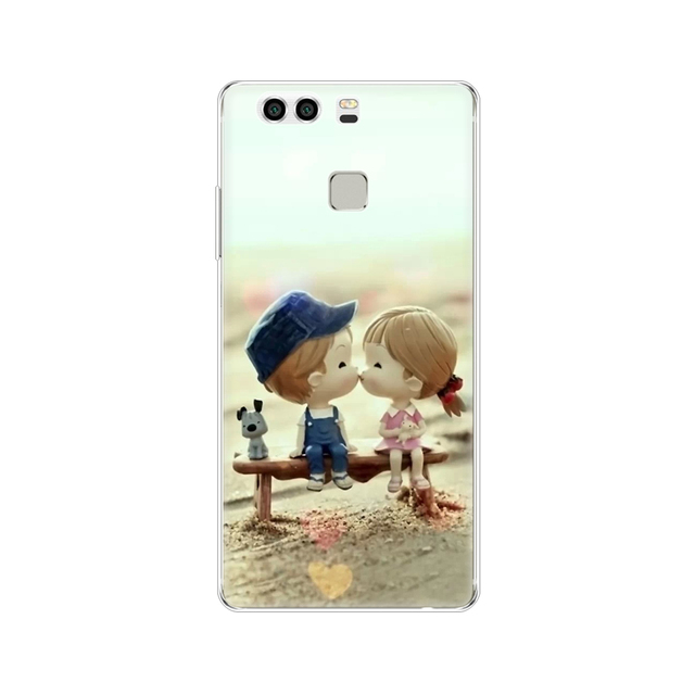 phone case for huawei P9 LITE PLUS 2016 soft tpu silicon back cover 360 full protective printing transparent coque