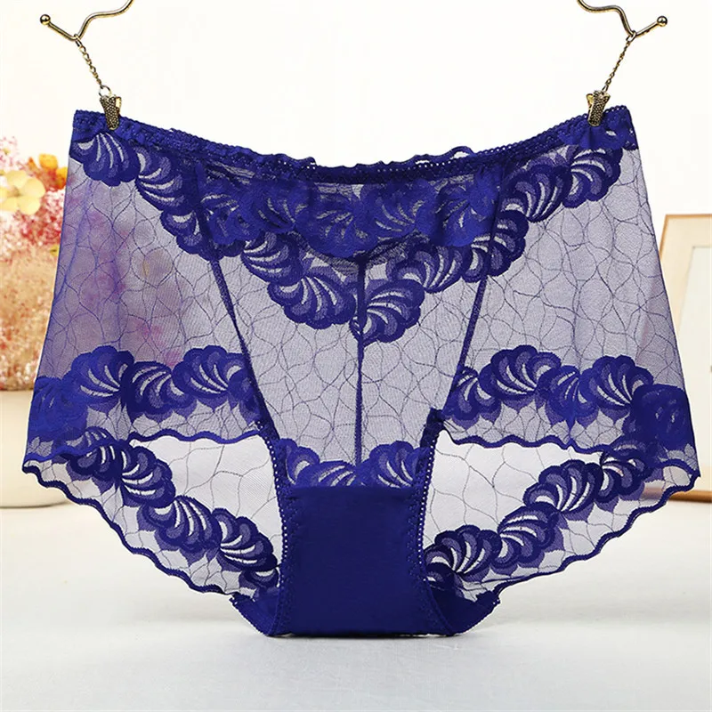 Сексуальное Кружевное женское нижнее белье больших размеров дышащие трусики с