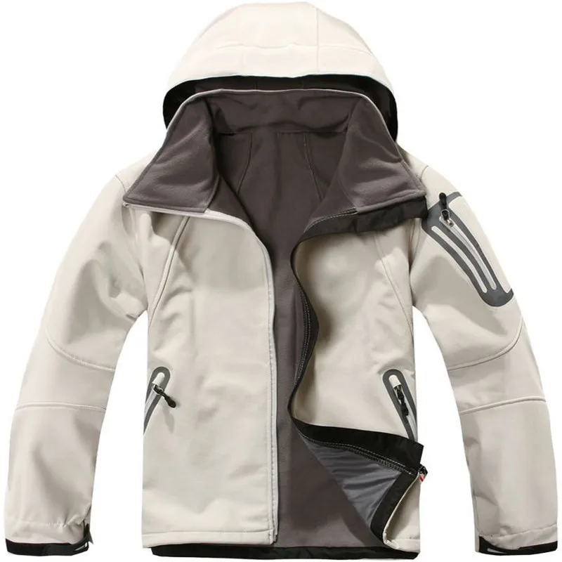 

Soft Shell Jacket Spring Autumn Men Fleece Jacket Outdoor Windproof Water Repellent Breathable Hiking Mountaineering Sportswear