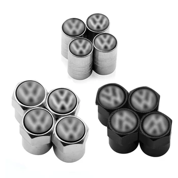 

4pcs car tire wheel valve cap Stem Air protection cover car styling For volkswagen polo golf 3 4 5 6 7 b4 b5 b6 b7 b8