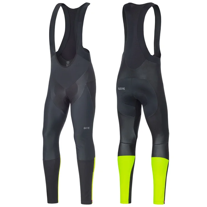 03 Men Winter Thermal Fleece Long Pants TEAM GORE Bicycle Cycling Bib Pants Team Riding Bike 9D Gel Pad MTB Ciclismo Hombre - Цвет: 03