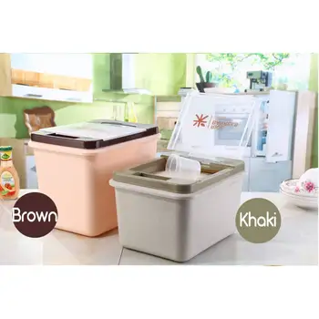 

New 10/15KG Rice Storage Kitchen Containers Flip Cover Sealed Multi-function Rice Bucket Storage Box Kitchen Household Kitchen I