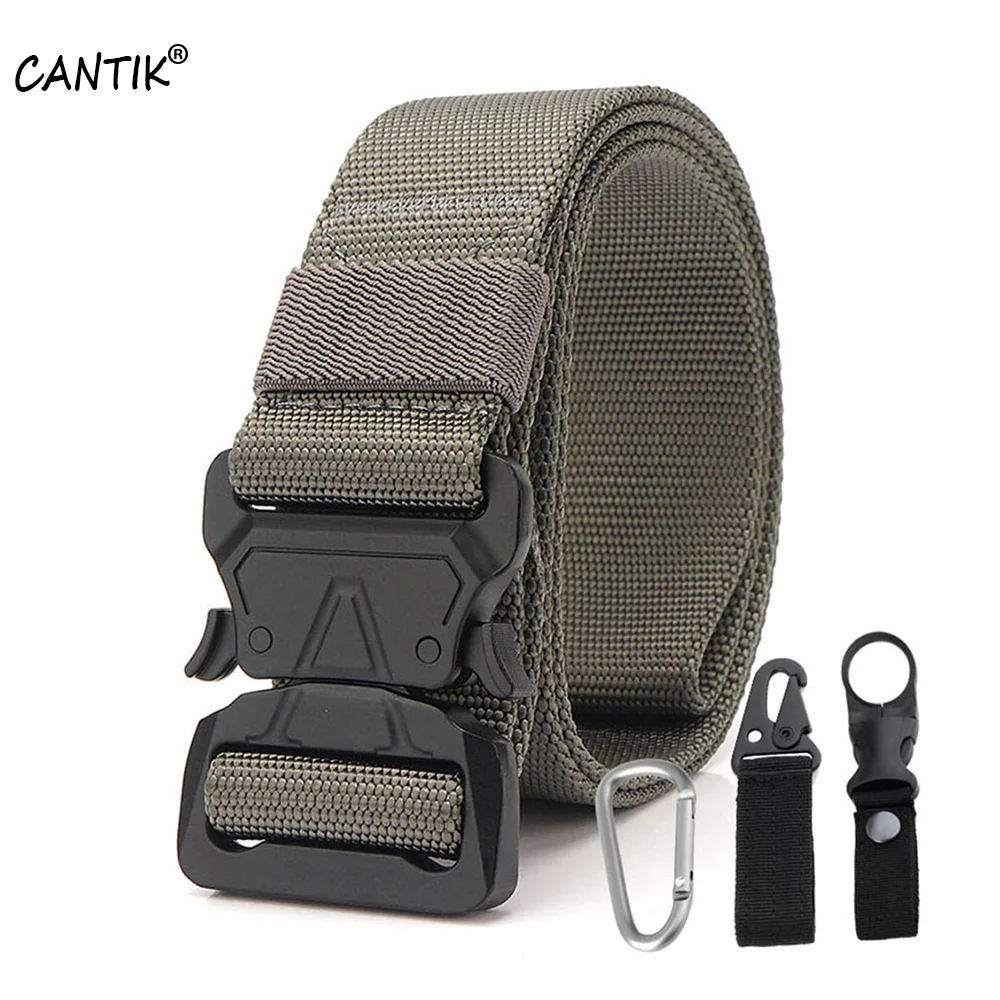 CANTIK New Black Tactics Military Training Multifunctional Outdoor Sport A Letter Buckle Durable Nylon Belt Men 3.8cm CBCA160 shot gun belt hunting accessories outdoor rifle strapping belt gun rope durable nylon two points sling bungee shoulder strap hot