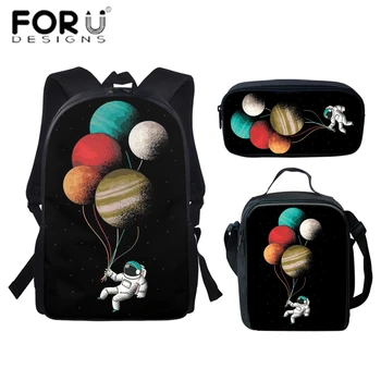 

FORUDESIGNS Space Galaxy astronaut Designs Backpack Fashion New Pattern Rucksack Sky SchoolBag Prints Men Women Boys Girls balso