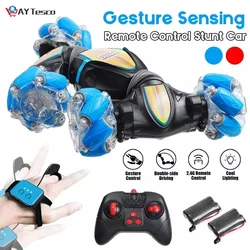 Montre voiture cascadeur télécommandée, véhicule tout terrain à Induction et torsion, musique légère, Drift, danse, jouet voiture RC, cadeau pour enfants 