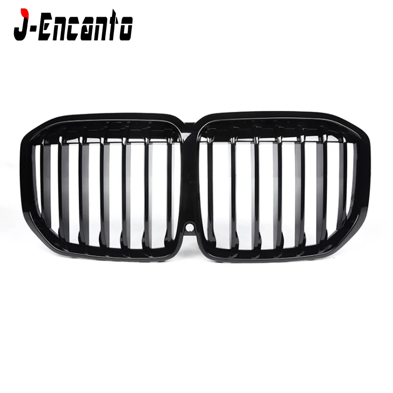 

A pair Front Kidney Grille For BMW X7 G07 2020- Single line glossy black three color Front Bumper Grill Car Styling ABS Material