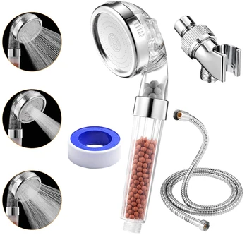 

New Ionic Shower Head With Replacement Hose And Holder,High Pressure & Water Saving Showerhead For Best Shower Experience,Anion