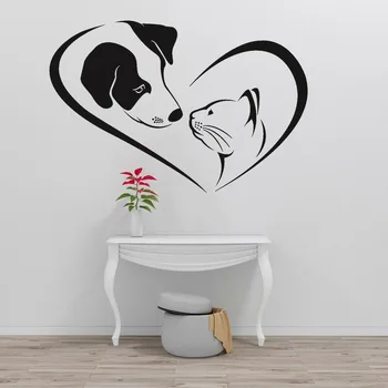 

Pets Grooming Wall Decals lovely Dog Cat Veterinary Nursery Vinyl Wall Stickers Creatives Self-adhesive Home Decoration 3600