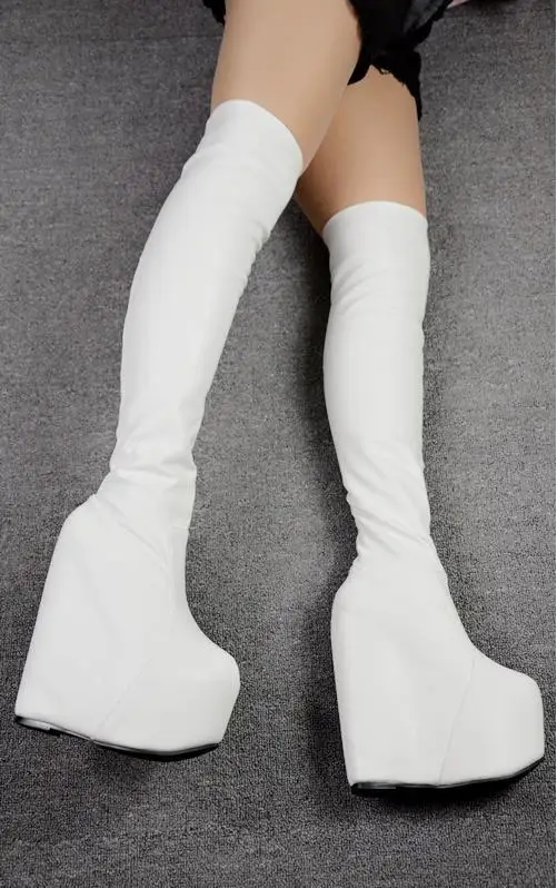 17cm ultra high heel wedges over the knee boots boots hate high boots