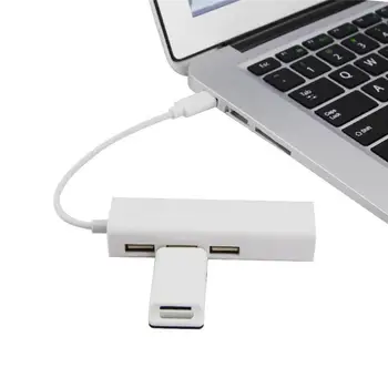 

USB C USB 3.1 Type C RJ45 Ethernet Adapter For MacbookAir Other TYPE C Computer to use Wired Internet Cable White