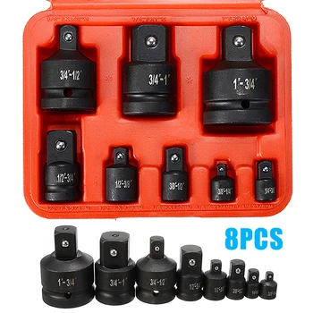 

Universal 8pcs/set Tools Socket Adaptor Impact Converter Kit From 1/4" 3/8" 1/2" 3/4" 1" With Caes Molybdenum Steel Accessories