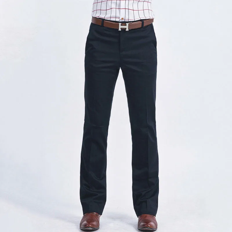 Winter Men's Thick Micro-bell Pants Slim Korean version of the Hot-free Big Pants Men's Black Bell