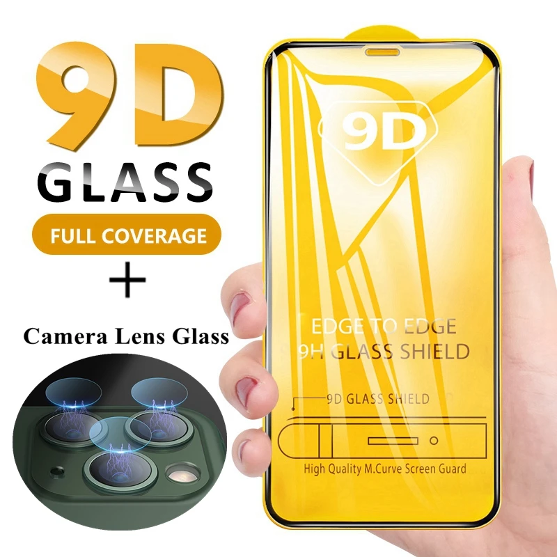  FLOVEME 9D Gehärtetes Schutz Glas für iPhone 11 Pro Max XR X XS Max 7 8 6 Plus 5 Bildschirm protect
