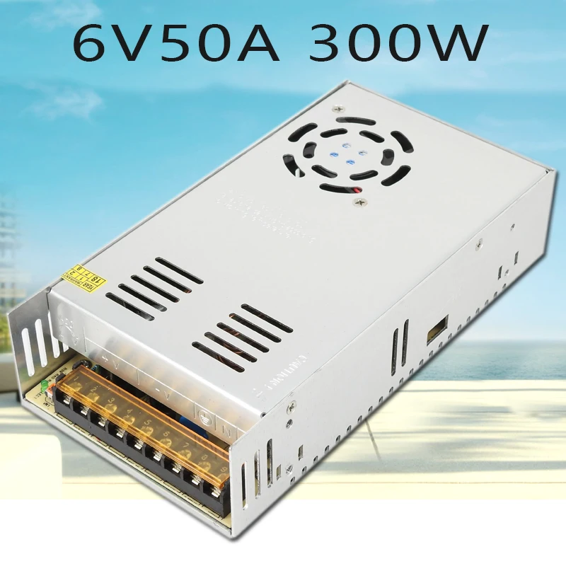 

DC 6V 50A 60A Regulated Switching Power Supply 300W 360W AC/DC voltage transformer AC 110V 220V input to DC 6 volt