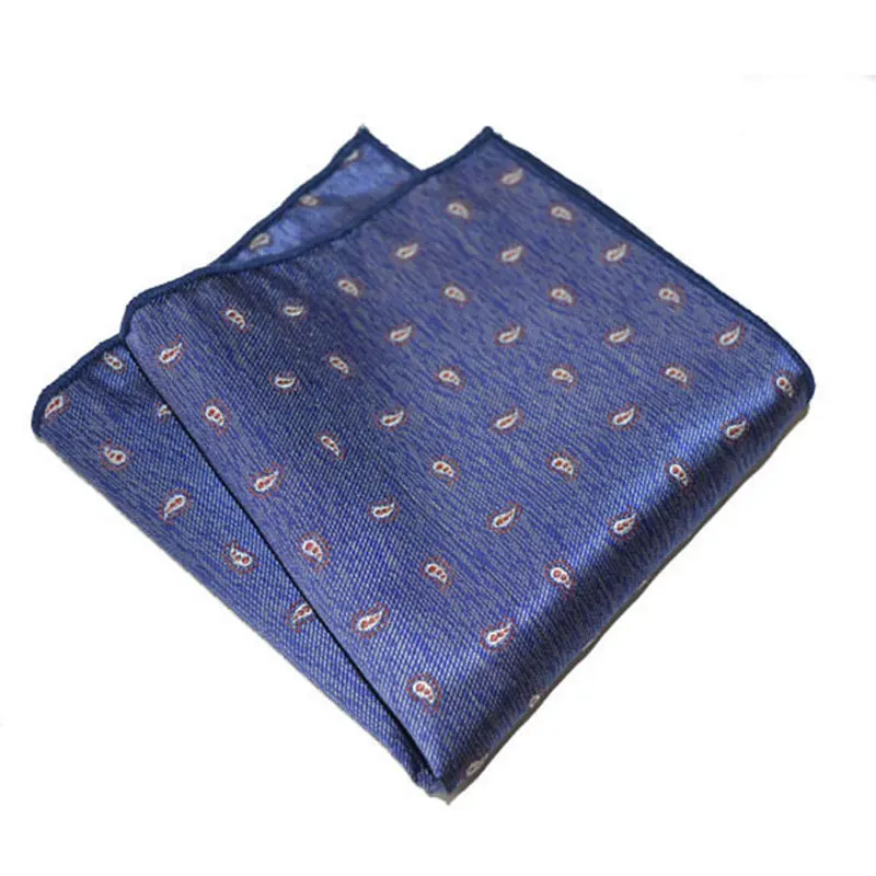 33 цвета, винтажный мужской платок с квадратным карманом в британском стиле, полотенце для сундуков с цветочным принтом, портативный мужской свадебный аксессуар - Color: royal blue