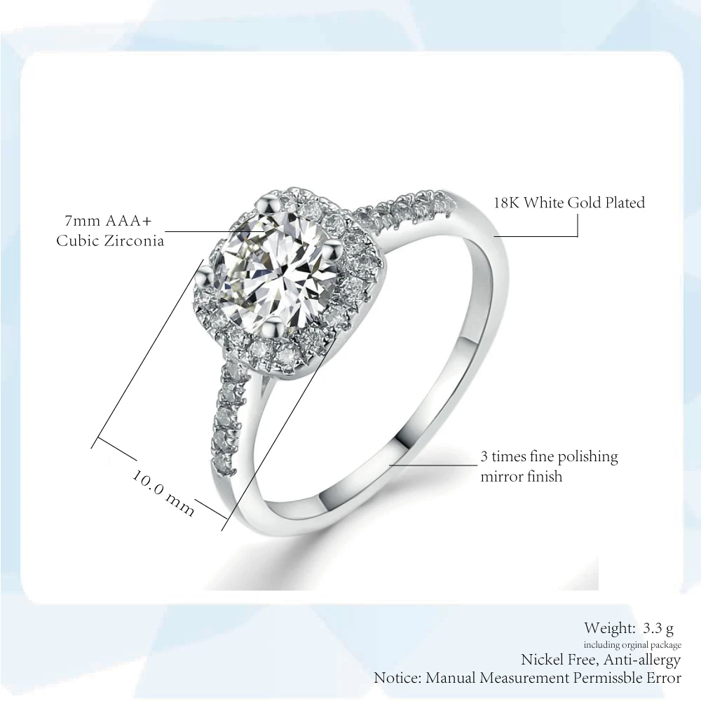 Женское Обручальное кольцо с фианитом розовое золото R559 R560|ring jewelry|engagement ringfashion