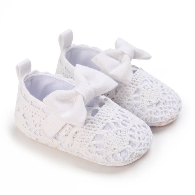 Newborn Toddler Shoes Baby Soft Soled Sandals Lace Soft Soled Shoes Beach Shoes Slippers Non Slip Sandals 0-18M First Walkers C-688 white