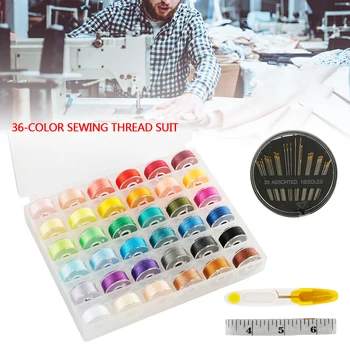 

36 Color Sewing Thread Set Color Spool Sewing Machine Supplies Household Sewing Machine Accessories Sewing Tools