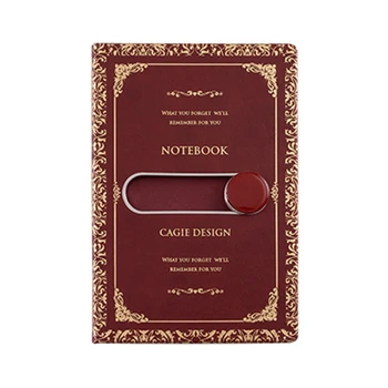 

2020 New A5 Diary Notepad with Sliding Unlock Notebook Pen Set Leather Journal Planner