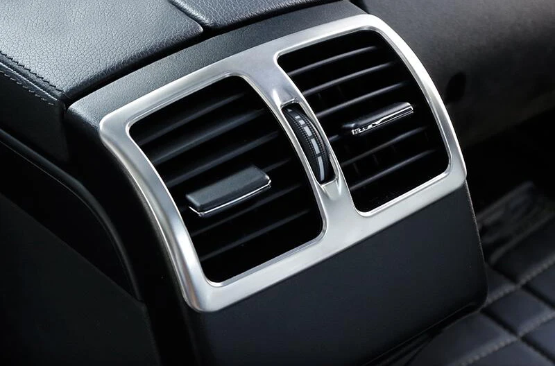 

Car Interior Armrest Box Rear Air Vent Outlet Cover Trim frame strip Stickers for for E class Coupe W207 C207 2009-16