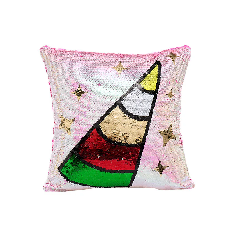 Принт с героями мультфильмов kawaii, Детские как дома, подушки, 40*40 см, без подкладки, с украшением из пайеток, красочные моющиеся наволочки для Стоматологическое Кресло X34 - Цвет: cushion cover5