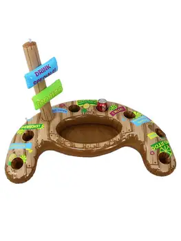 

Inflatable Table Tennis Pool Innovative Cooling Boat Shaped Float Cushion Play Drink Accessories for Adult Party