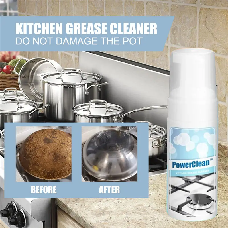 Kitchen Grease Cleaner 30/100/200ml Stainless Steel Cleaner&Polish for