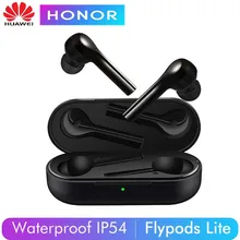 Оригинальные беспроводные наушники huawei Honor Flypods Lite, водонепроницаемые, IP54, управление нажатием, Беспроводная зарядка, Bluetooth 4,2